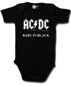 Body bébé ACDC "Baby In Black" noir