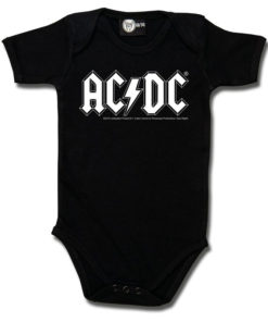 Body bébé de couleur noire avec le logo AC/DC