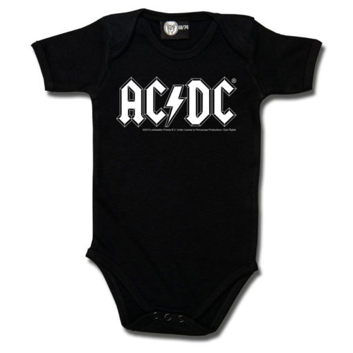Body bébé de couleur noire avec le logo AC/DC