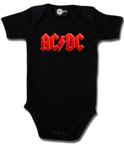 Body bébé AC/DC noir avec logo rouge