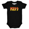 Body KISS pour bébé (noir avec logo du groupe Kiss jaune orangé)