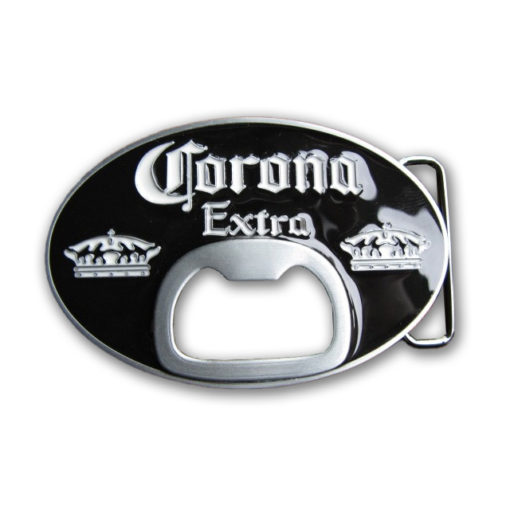 Boucle de ceinture Corona en métal avec décapsuleur intégré