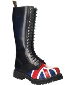 Chaussures coquées drapeau british 20 trous