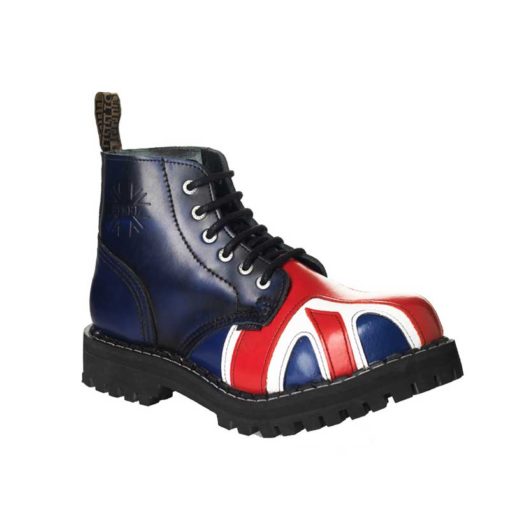 Chaussures coquées drapeau british 6 trous