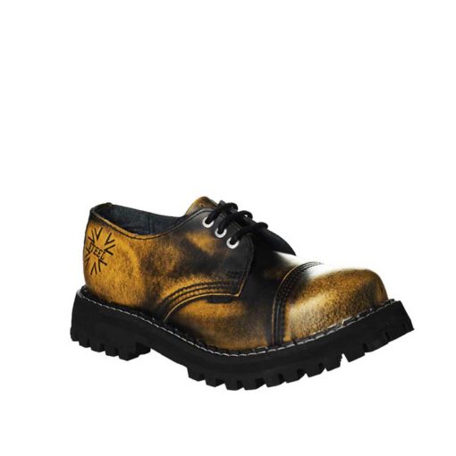 Chaussures coquées jaunes noires
