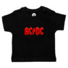 T-shirt ACDC pour bébé logo rouge sur fonds noir