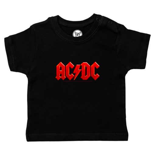 T-shirt ACDC pour bébé logo rouge sur fonds noir