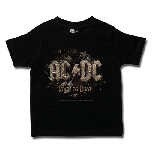 T-shirt ACDC enfant Rock Or Bust noir