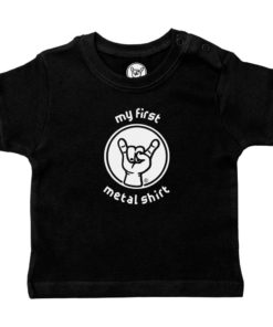 T-shirt bébé "My first metal shirt" noir