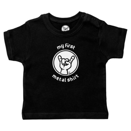 T-shirt bébé "My first metal shirt" noir