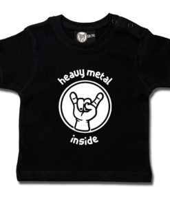T-shirt bébé heavy metal inside noir