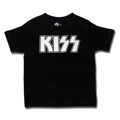 T-shirt KISS noir logo blanc pour enfant
