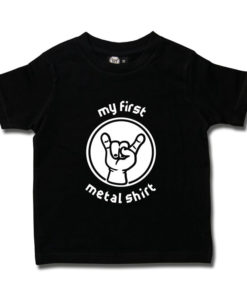 T-shirt rock pour enfant : my first metal shirt noir