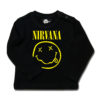 T-shirt Nirvana bébé à manches longues (avec smiley jaune)