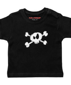T-shirt tête de mort noir pour bébé