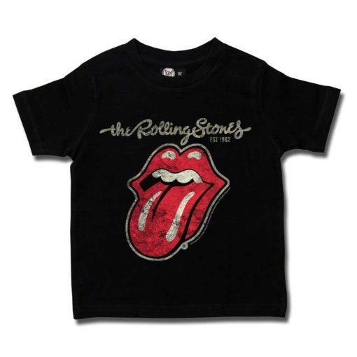 T-shirt Rolling Stones pour enfant de couleur noir avec la langue tirée