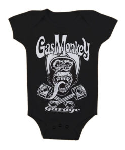 Body Bébé GMG Biker Monkey de couleur Noir