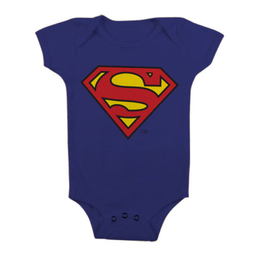Body Bébé Superman Shield de couleur Bleu Nuit