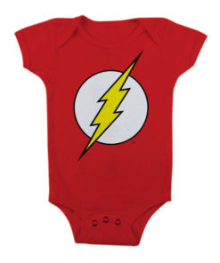 Body Bébé The Flash Logo de couleur Rouge
