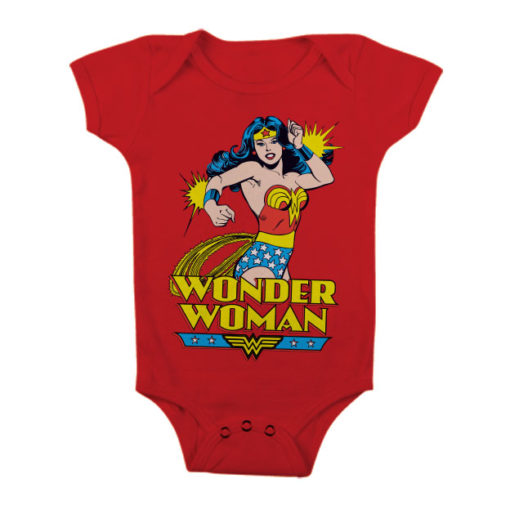 Body Bébé Wonder Woman rouge pour fille