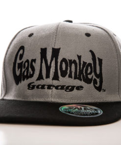 Casquette Gas Monkey Garage Logo (visière plate) de couleur Noir/Gris