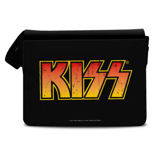 Sac Kiss de couleur noire avec le logo du groupe de rock