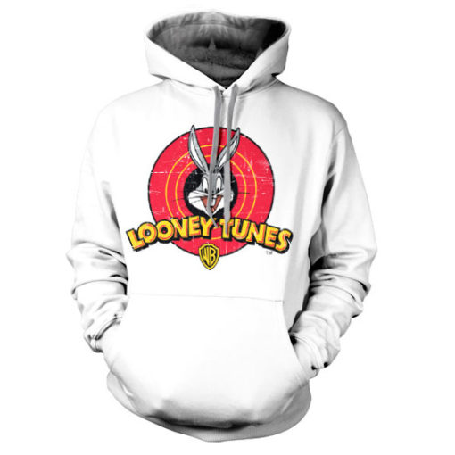 Sweat Looney Tunes blanc avec Bugs Bunny