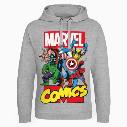 Sweat capuche Marvel Comics Heroes de couleur Gris