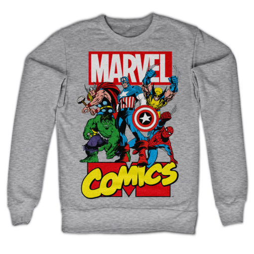 Sweat Marvel Comics Heroes de couleur Gris
