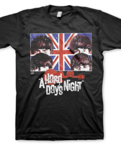 T-Shirt A Hard Days Night de couleur Noir