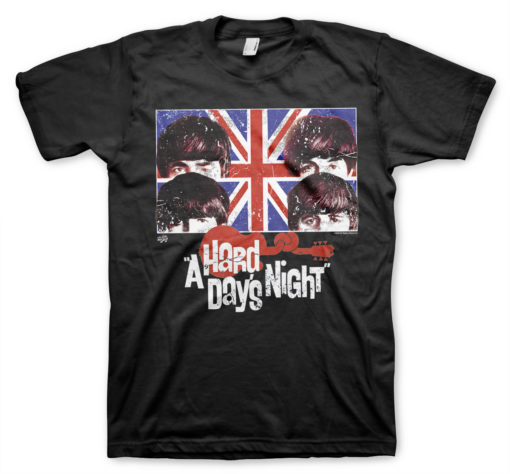 T-Shirt A Hard Days Night de couleur Noir