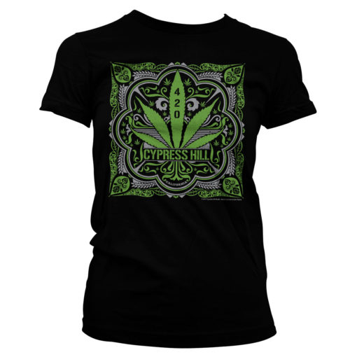 T-Shirt Cypress Hill pour femme avec feuille de cannabis