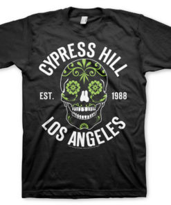 T-Shirt Cypress Hill - Sugar Skull de couleur Noir