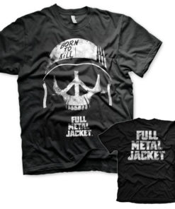 T-Shirt Full Metal Jacket - Skull de couleur Noir