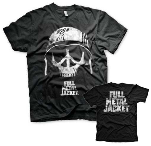 T-Shirt Full Metal Jacket - Skull de couleur Noir