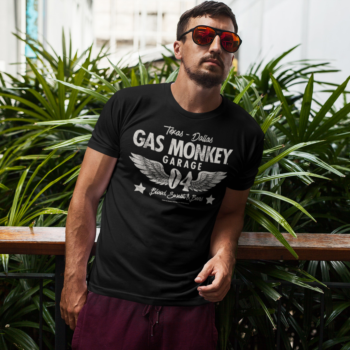 Noir Gas Monkey Garage Officiellement sous Licence Burning Wheels Sweatshirt 