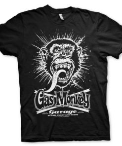 T-Shirt Gas Monkey Garage Explosion de couleur Noir