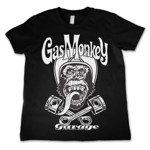T-Shirt GMG Biker Monkey  pour enfant de couleur Noir