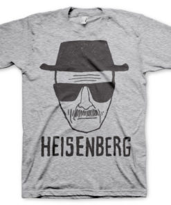 T-shirt Heisenberg Sketch grandes Tailles de couleur Gris Chiné