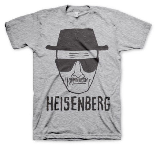T-shirt Heisenberg Sketch grandes Tailles de couleur Gris Chiné