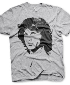 T-Shirt Jim Morrison Portrait de couleur Gris Chiné
