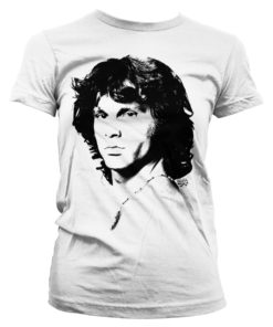 T-Shirt Jim Morrison Portrait pour Femme de couleur Blanc