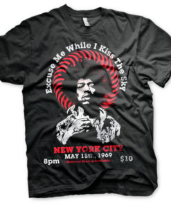 T-Shirt Jimi Hendrix - Live In New York de couleur Noir