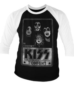 T-shirt manches 3/4 KISS In Concert Poster de couleur