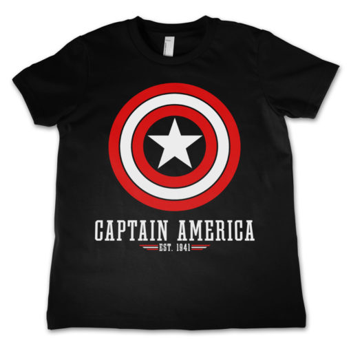 T-Shirt Captain America enfant couleur Noire