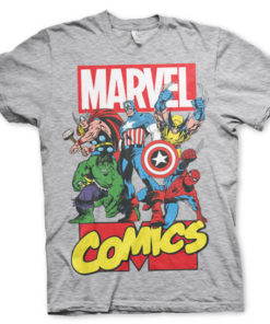 T-shirt Marvel Comics Gris chiné