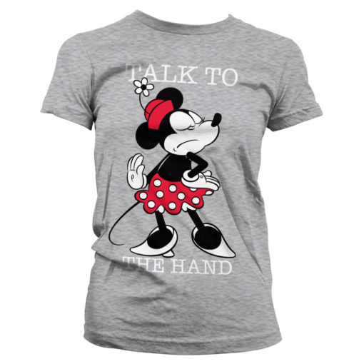 T-Shirt Minnie Mouse - Talk To The Hand pour Femme de couleur Gris