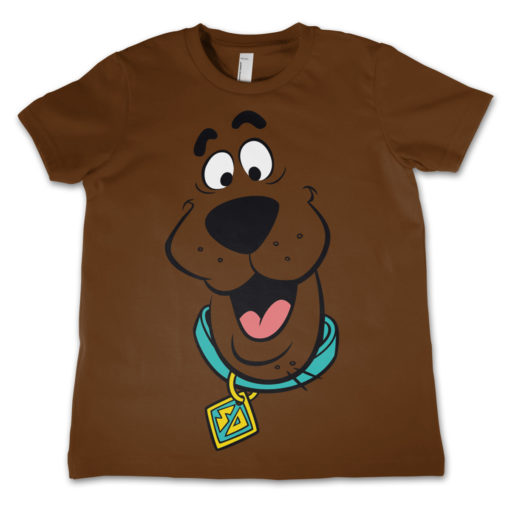 T-Shirt Scooby Doo Face   pour enfant de couleur Marron