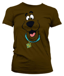 T-Shirt Scooby Doo Face pour Femme de couleur Marron