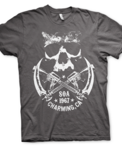 T-shirt SOA 1967 Skull grandes Tailles de couleur Gris Foncé